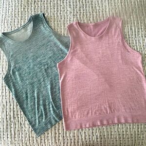 Set 2 - Athleta In Motion Seamless Tanks
